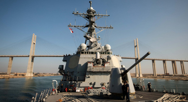 Conflicto entre Estados Unidos y hutíes en el mar Rojo. Foto: Reuters.