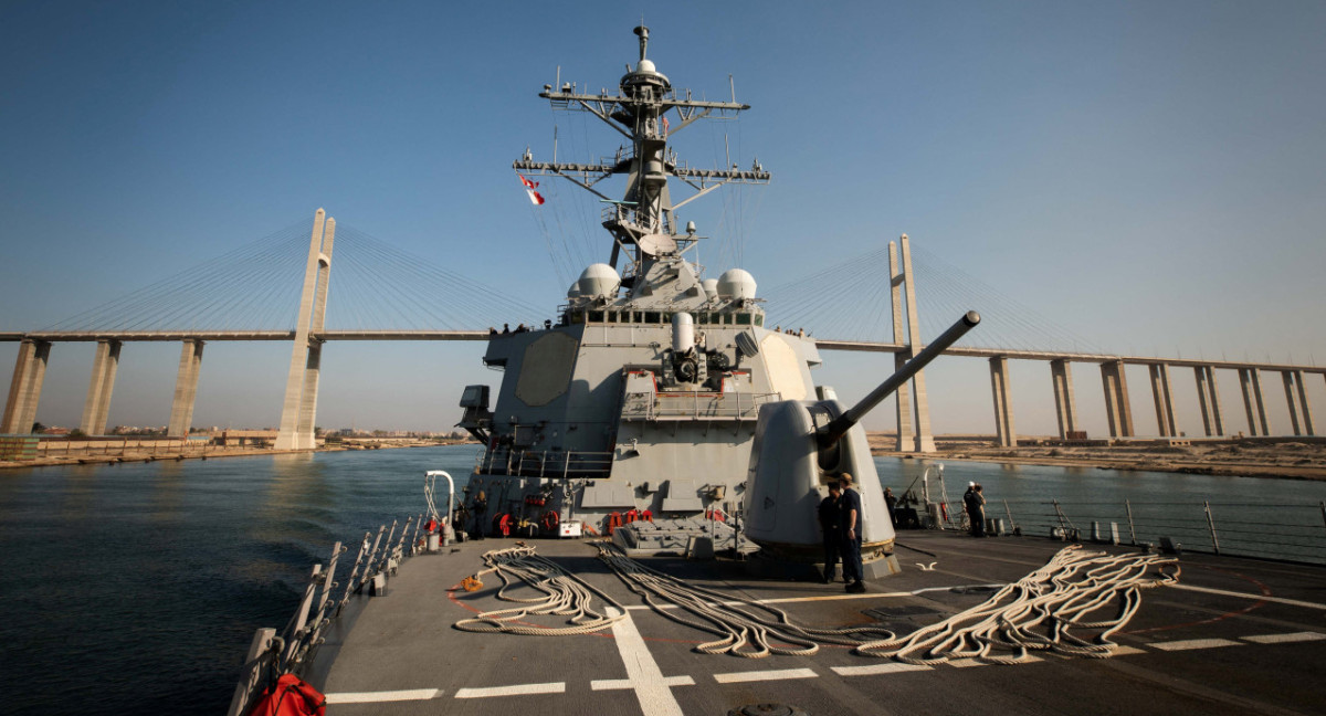 Conflicto entre Estados Unidos y hutíes en el mar Rojo. Foto: Reuters.