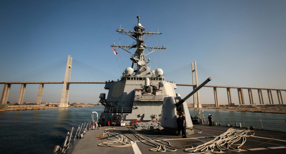 Conflicto entre Estados Unidos y hutíes en el mar Rojo. Foto: Reuters.