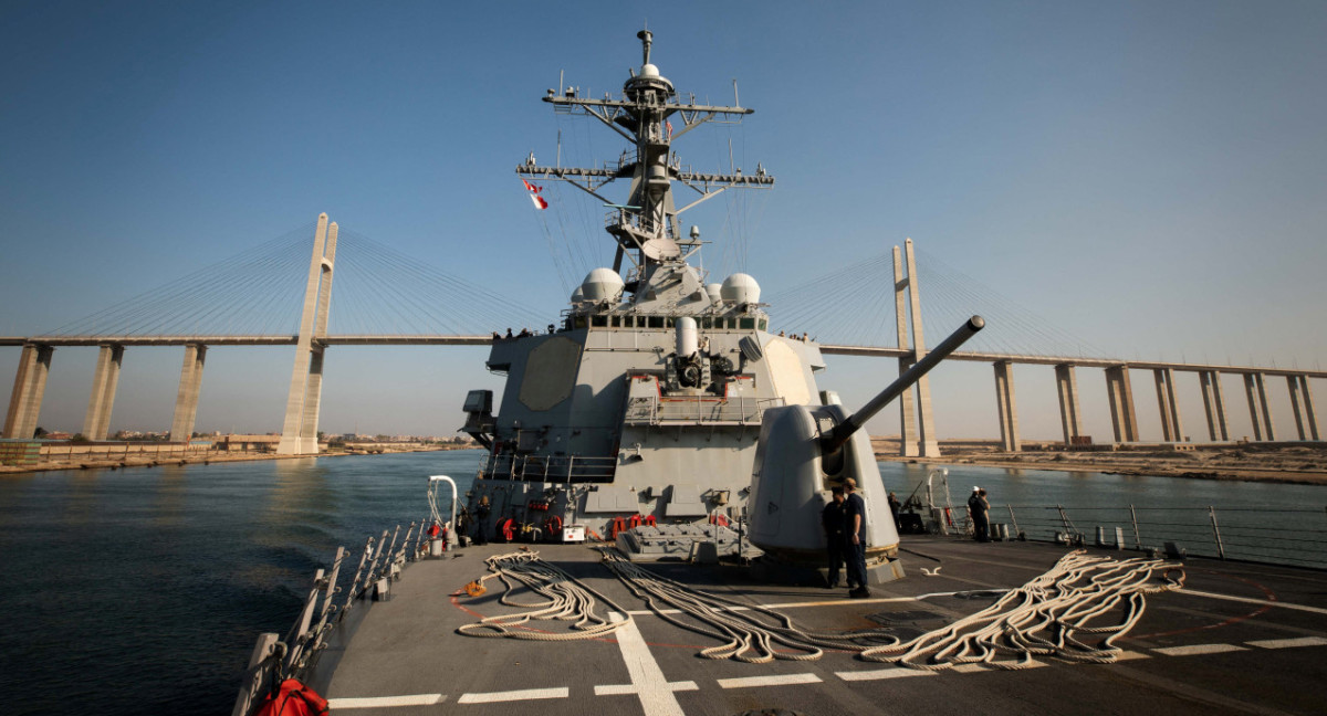 Conflicto entre Estados Unidos y hutíes en el mar Rojo. Foto: Reuters.