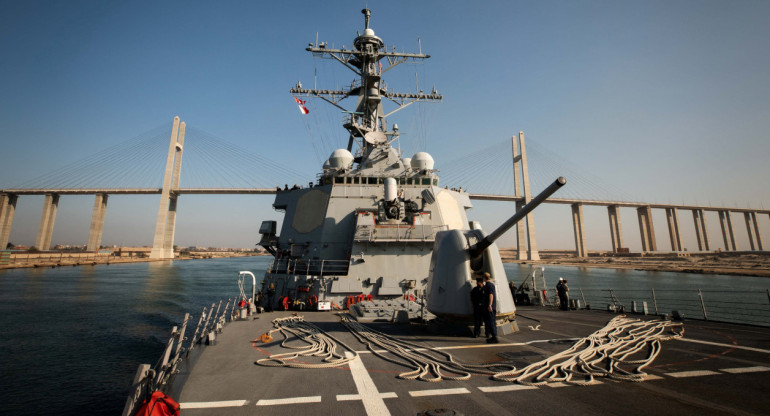 Conflicto entre Estados Unidos y hutíes en el mar Rojo. Foto: Reuters.