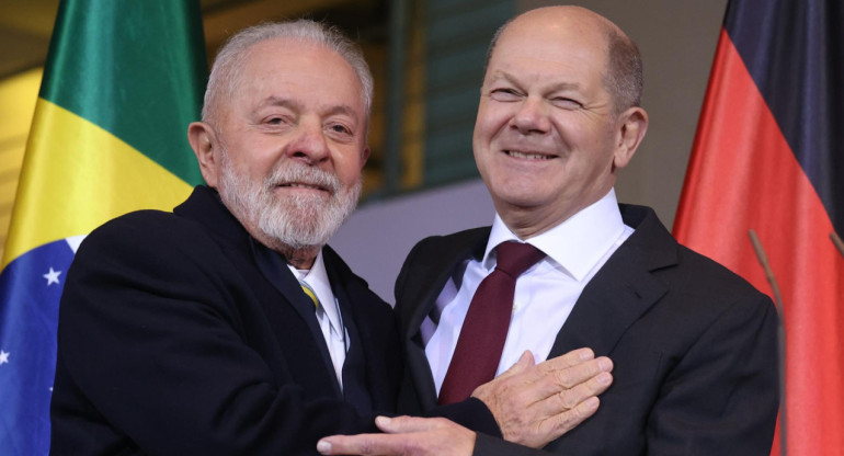Lula da Silva y Olaf Scholz. Foto: EFE.