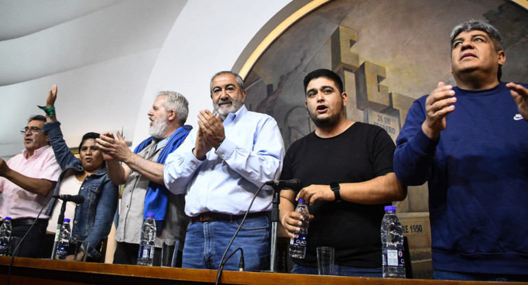 Sindicalistas se reunieron en la sede de la CGT. Foto: Télam