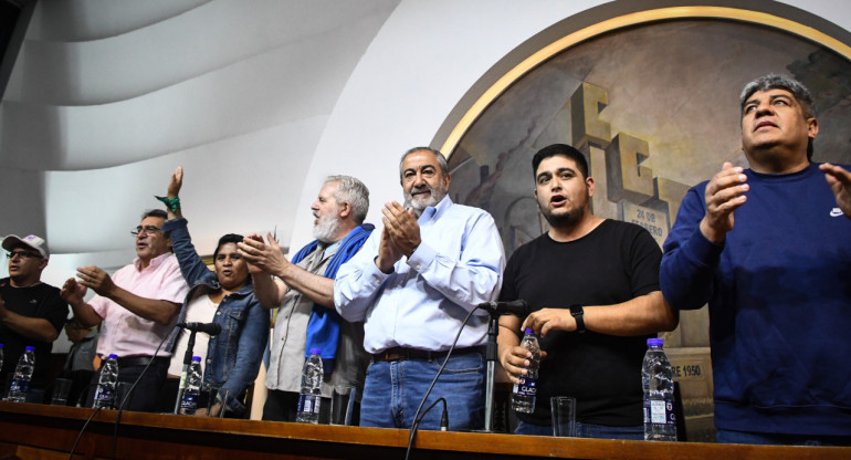 Sindicalistas se reunieron en la sede de la CGT. Foto: Télam