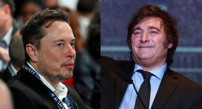 Elon Musk y Javier Milei. Foto: Reuters.