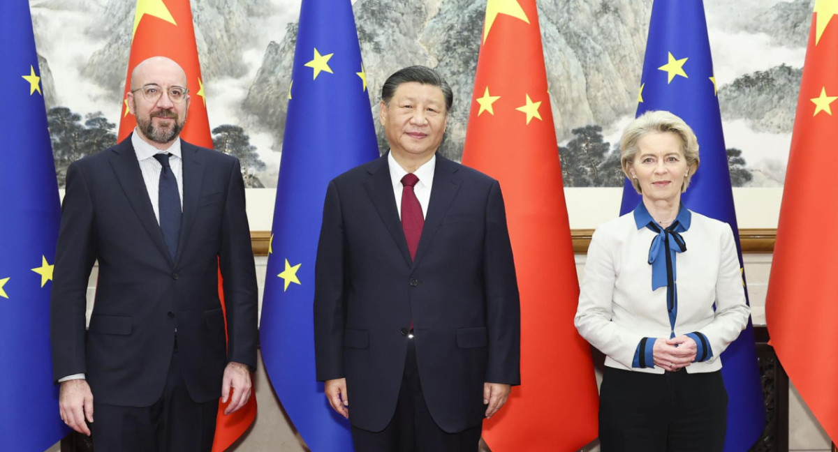 Cumbre de China y la Unión Europea. Foto: EFE.
