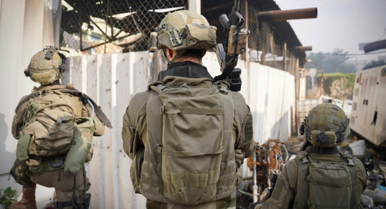 Soldados israelíes en la Franja de Gaza: Foto: Reuters