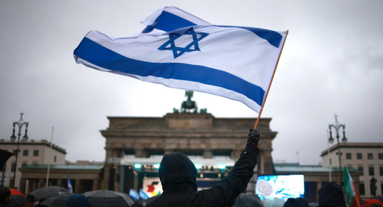 Manifestación por Israel en Berlín. Foto: EFE.