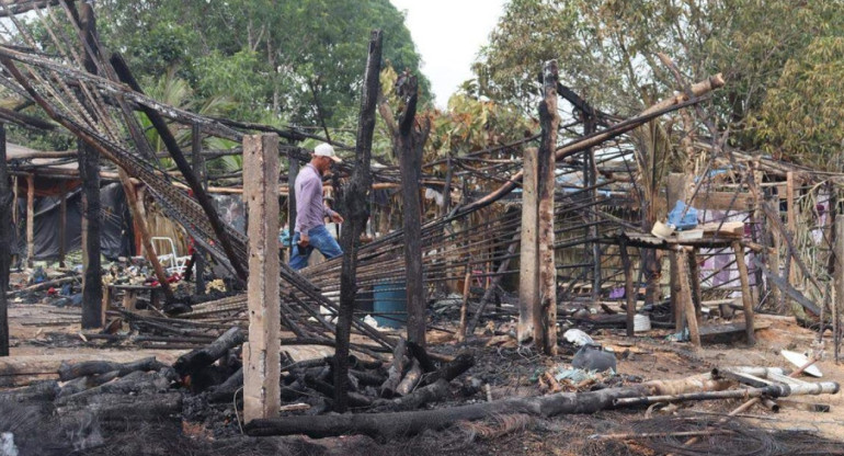 Un incendio en el estado brasileño de Pará provocó nueve muertes. Foto: X @Allan_ync.