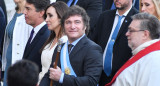 Javier Milei rumbo a la Catedral de Buenos Aires. Foto: NA