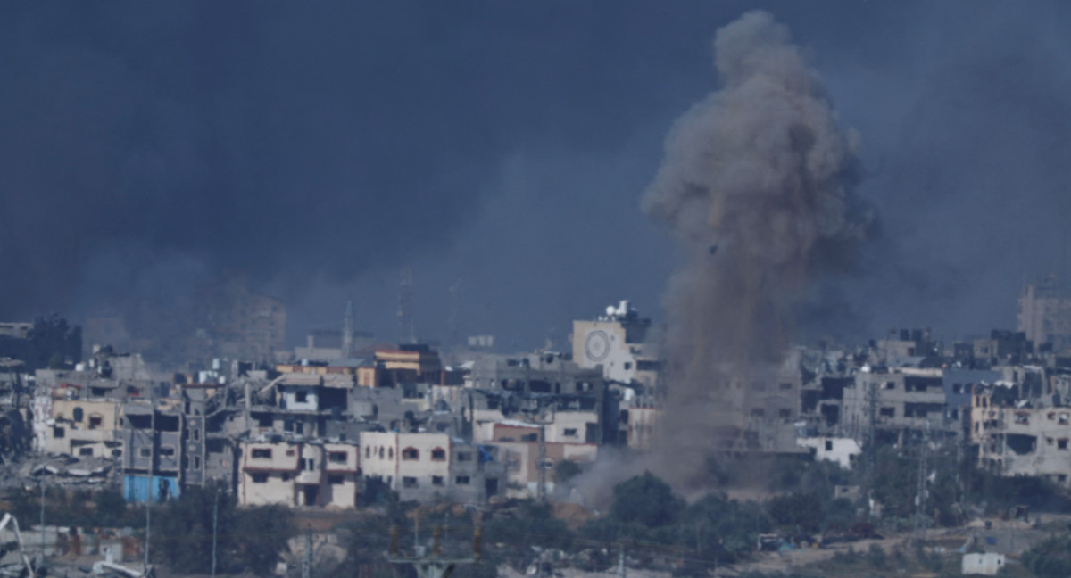 Bombardeos israelíes en Gaza. Foto: EFE.