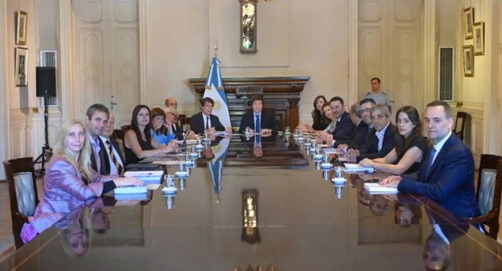 Reunión de Javier Milei y su Gabinete. Foto: NA