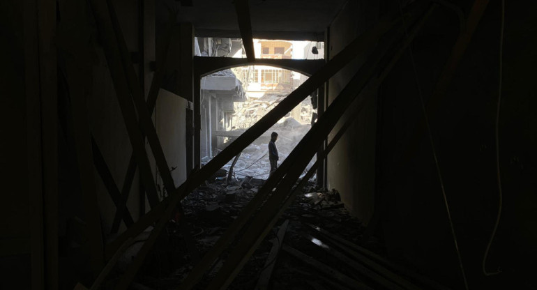 Destrozos en Gaza. Foto: EFE.