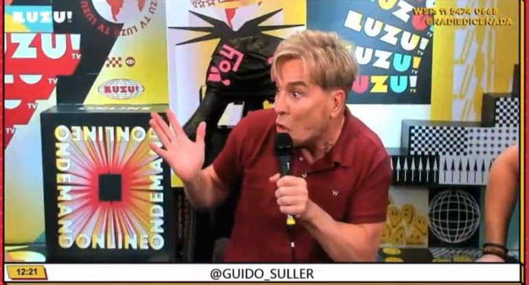 Guido Suller en Luzu TV. Foto: Captura de video.