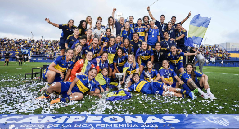 Boca campeón de la Copa Federal del fútbol femenino 2023. Foto: @BocaJrsFutFem