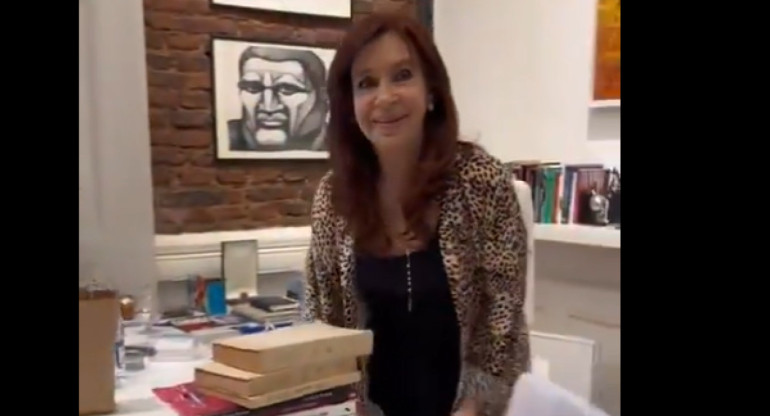 Cristina Kirchner en Instituto Patria. Foto: captura de video