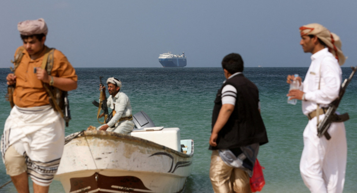 Hutíes en Yemen contra barcos. Foto: REUTERS.