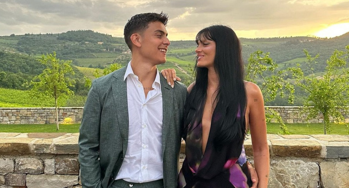 Paulo Dybala y Oriana Sabatini. Foto: Instagram @orianasabatini.