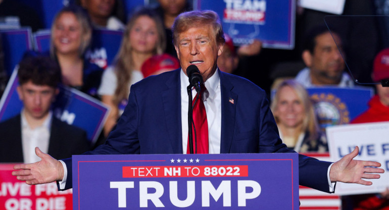 Donald Trump en la campaña presidencial para las elecciones 2024. Foto: Reuters