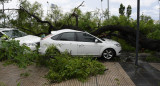 Consecuencias del temporal en Aeroparque. Foto: Télam