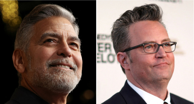 George Clooney y Matthew Perry. Fotos: Reuters.
