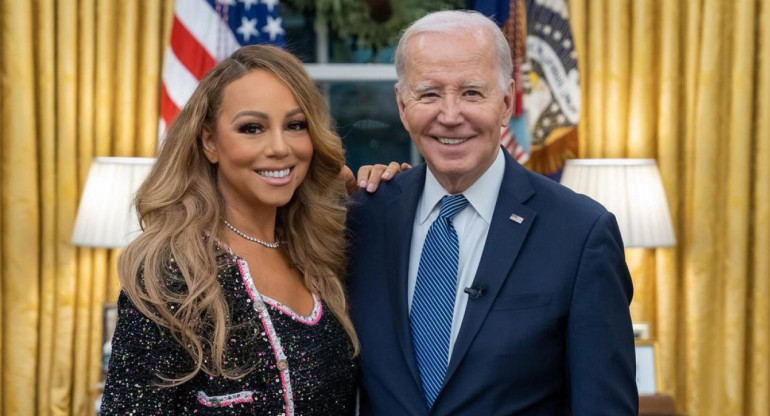 Mariah Carey y Joe Biden. Foto: Instagram.