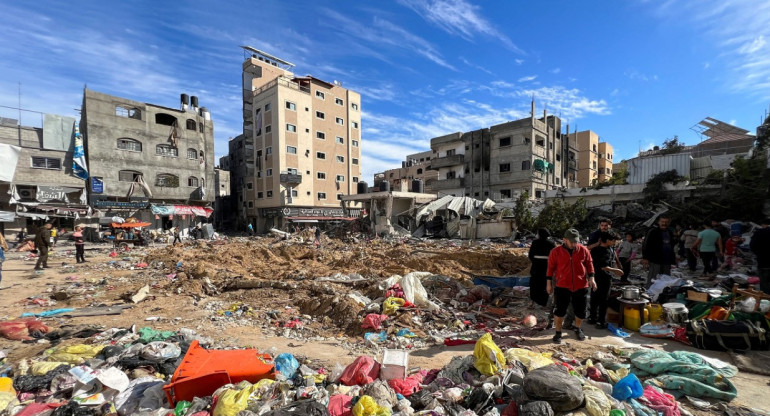 El panorama de Gaza a la espera de ayuda humanitaria. Foto: Reuters.