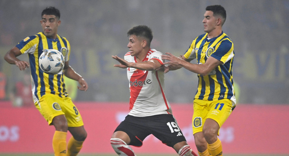 Claudio Echeverri; River vs Rosario Central. Foto: NA