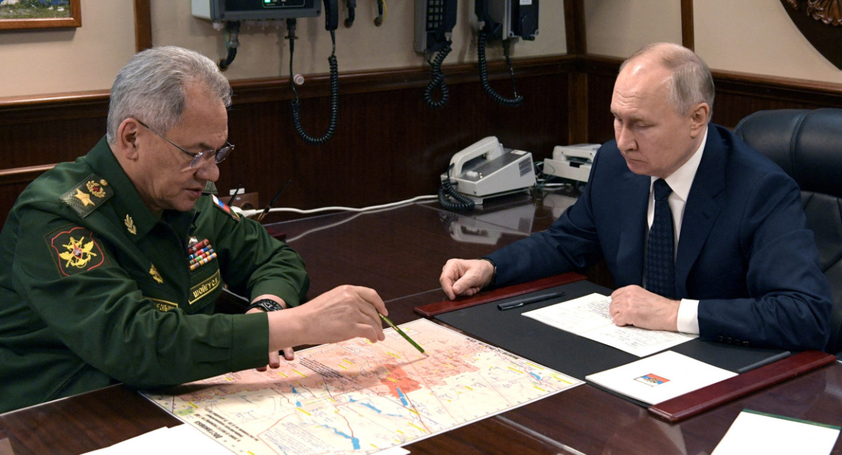 Shoigú y Putin. Foto: Reuters.