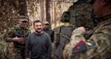 Volodimir Zelenski, presidente de Ucrania, junto al Ejército. Foto: Reuters