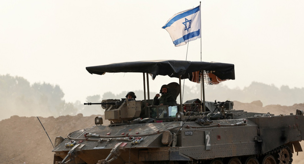 Tanque israelí en la Franja de Gaza; Guerra entre Israel y Hamás. Foto: Reuters