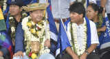 Luis Arce y Evo Morales. Foto: EFE.