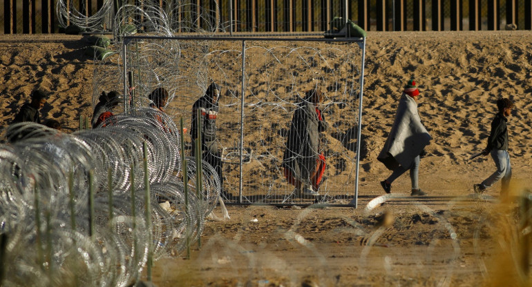 Crisis migratoria; frontera México-EEUU. Foto: Reuters