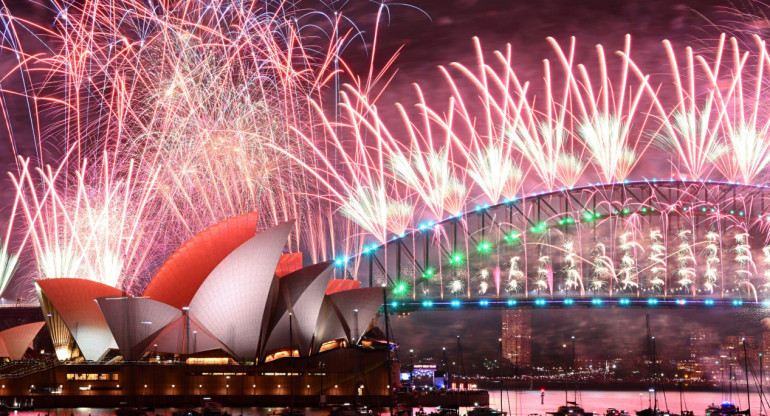 Año Nuevo en Australia. Foto: Reuters.