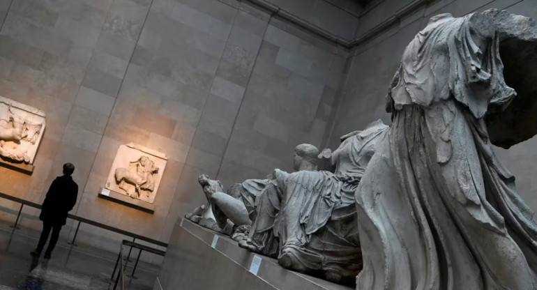 Mármoles del Partenón exhibidos en el Museo Británico. Foto: Reuters