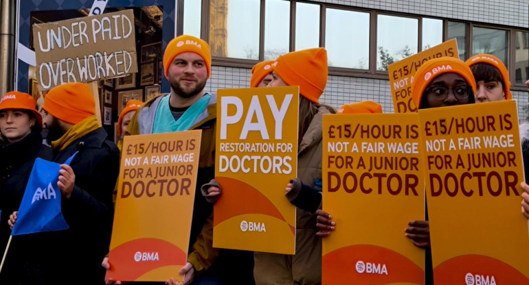 Huelga de Sanidad en Reino Unido. Foto: EFE.