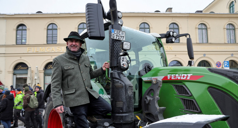 Tractorazo en Alemania. Foto: Reuters.