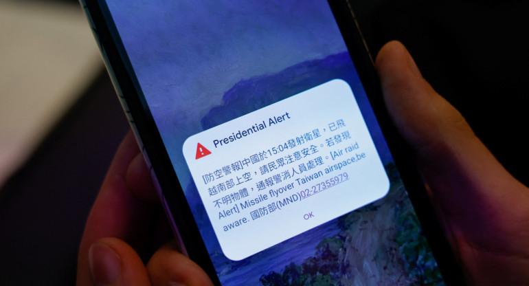 Alerta en Taiwán por satélite chino. Foto: Reuters.