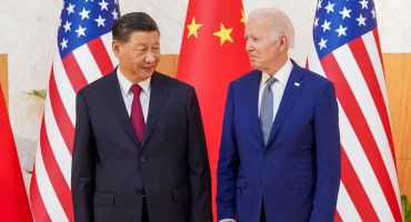 Xi and Biden congratulated each other on 45 years of diplomatic relations.  Photo: Reuters