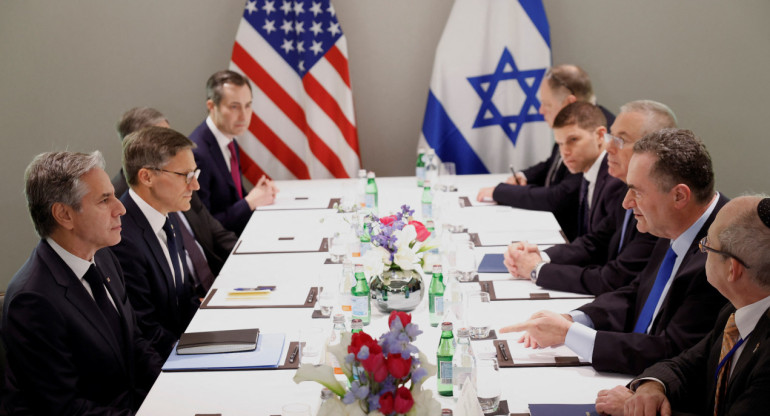 Blinken se reúne con Netanyahu para conversar sobre la guerra de Gaza. Foto: Reuters