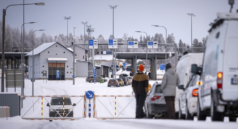 Frontera en Finlandia. Foto: EFE