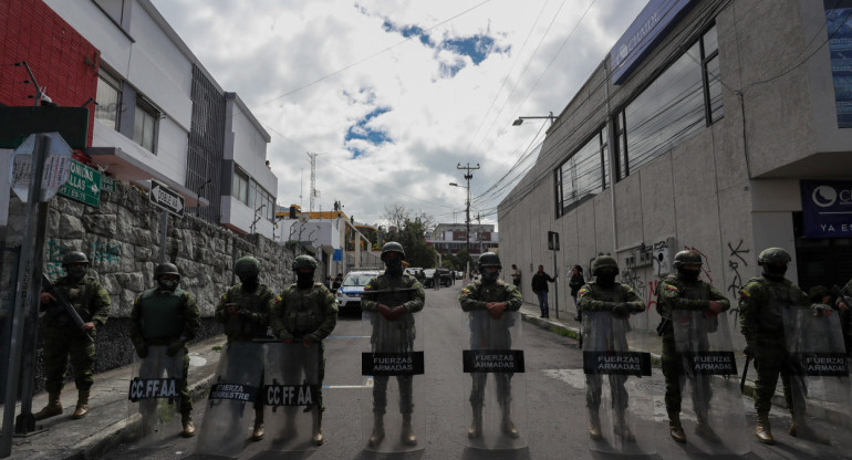 Ecuador militarizada por las protestas. Foto: EFE