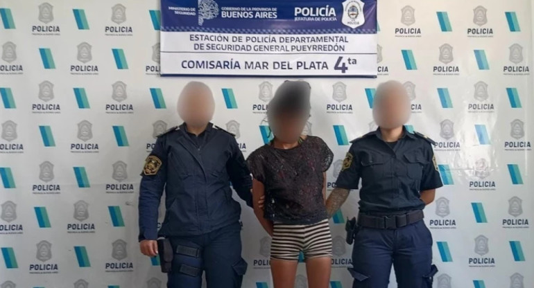 La mujer detenida por matar a un jubilado en Mar del Plata. Foto: 0223