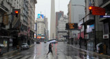 Lluvia en la ciudad de Buenos Aires. Foto: NA.