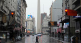 Lluvia en la ciudad de Buenos Aires. Foto: NA.