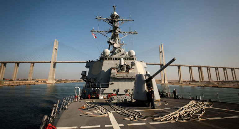 El destructor naval estadounidense USS Carney. Foto: archivo Reuters