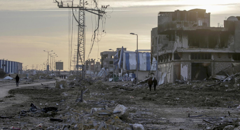 Destrucción en la Franja de Gaza. Foto: EFE.