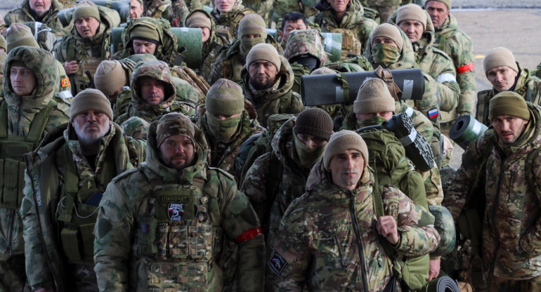 Soldados en la guerra Rusia-Ucrania. Foto: Reuters