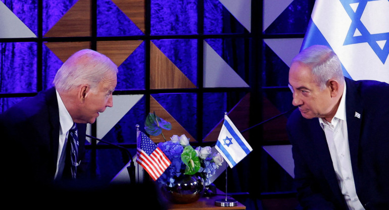Joe Biden y Benjamin Netanyahu. Foto: Reuters