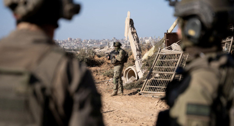 Soldados israelíes en la Franja de Gaza. Foto: Reuters